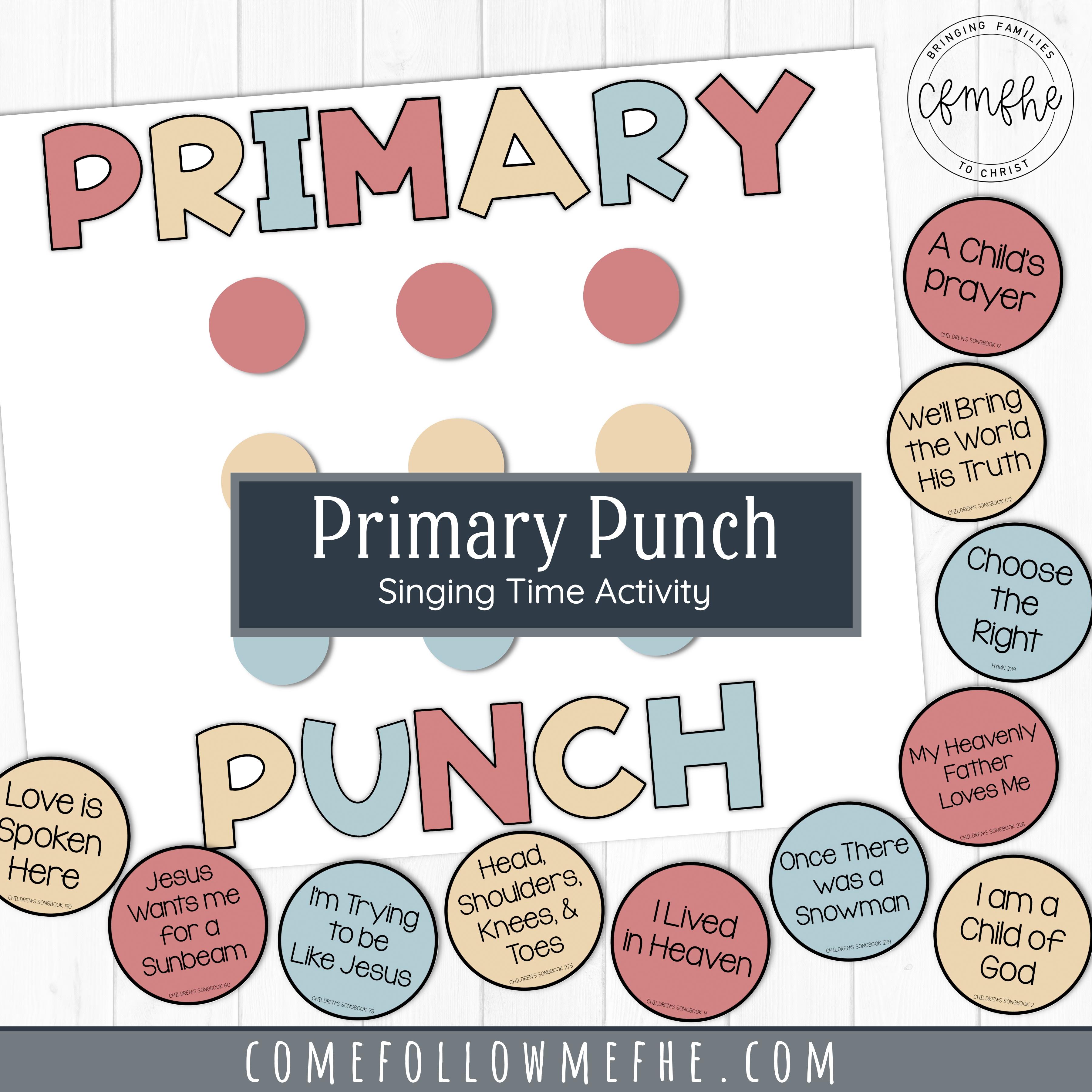 Life's Journey To Perfection: A Super Fun Activity for Singing Time, with  Printables! Punch it Activity