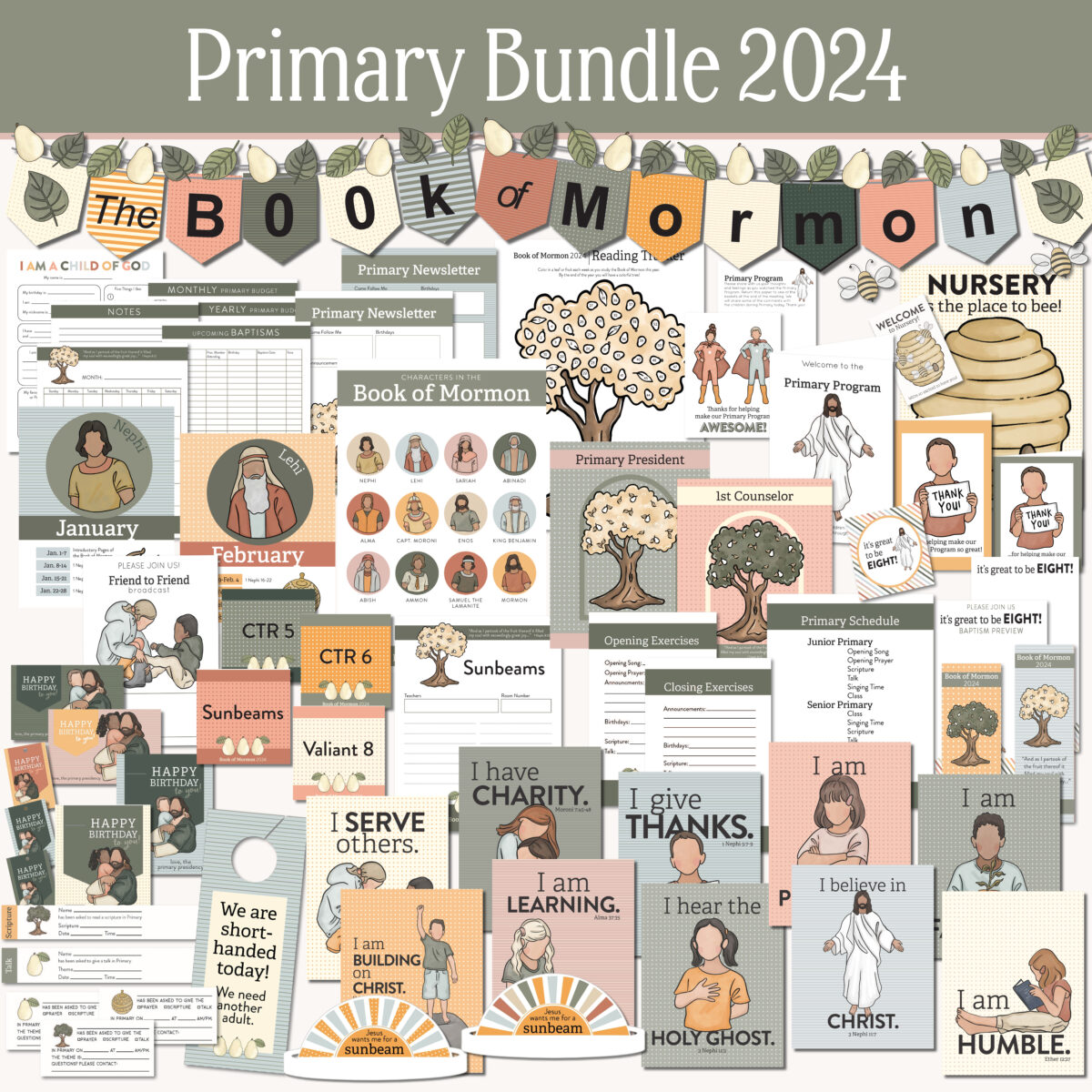 Book Of Mormon 2024 Complete Primary Bundle Come Follow Me FHE   Complete Primary Bundle Insta 1200x1200 